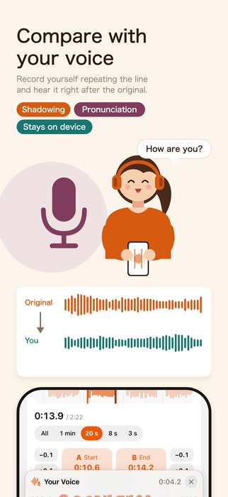 Compare with your voice