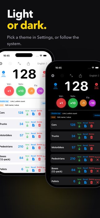 Light or dark — pick a theme or follow the system