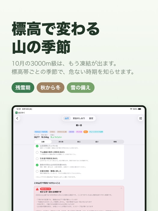 iPadの注意画面